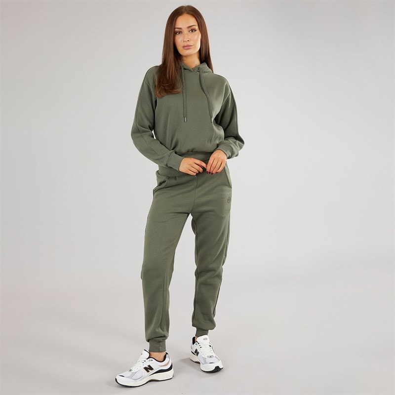 Pindydoll Womens Orla Two Piece Hoodie And Joggers Set Khaki - Image 4