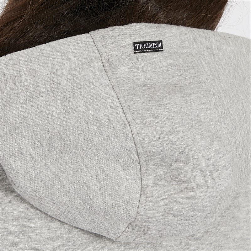 Pindydoll Girls Chelsea Hoodie And Joggers Tracksuit Light Grey Marl - Image 3