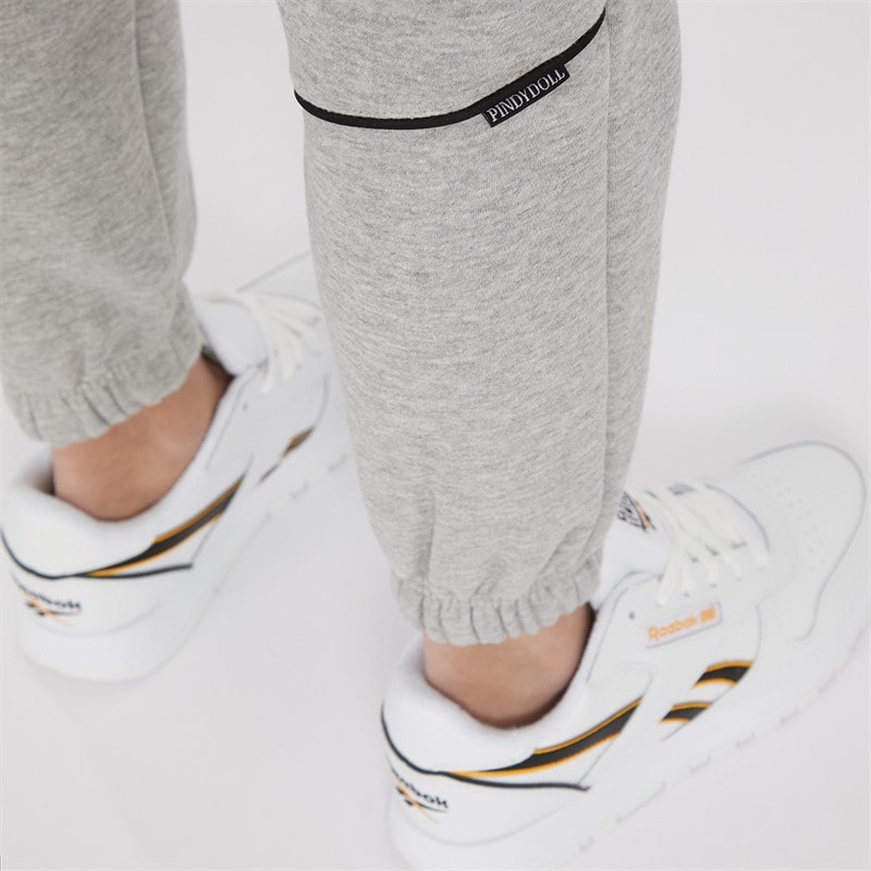 Pindydoll Girls Chelsea Hoodie And Joggers Tracksuit Light Grey Marl - Image 5