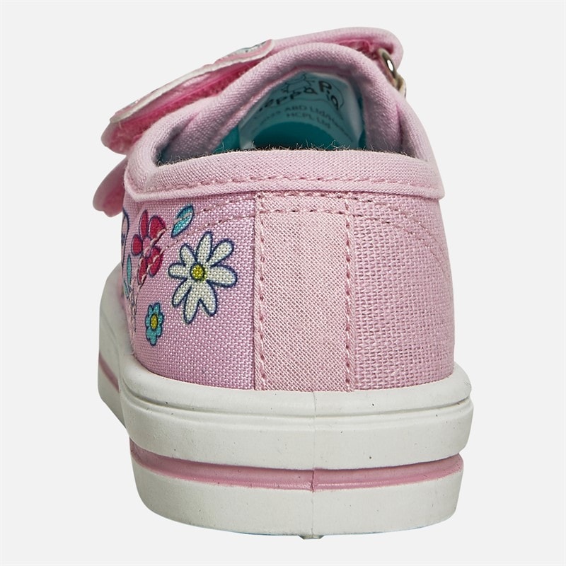 Peppa Pig Girls Twin Bar Canvas Pumps Pink - Image 3
