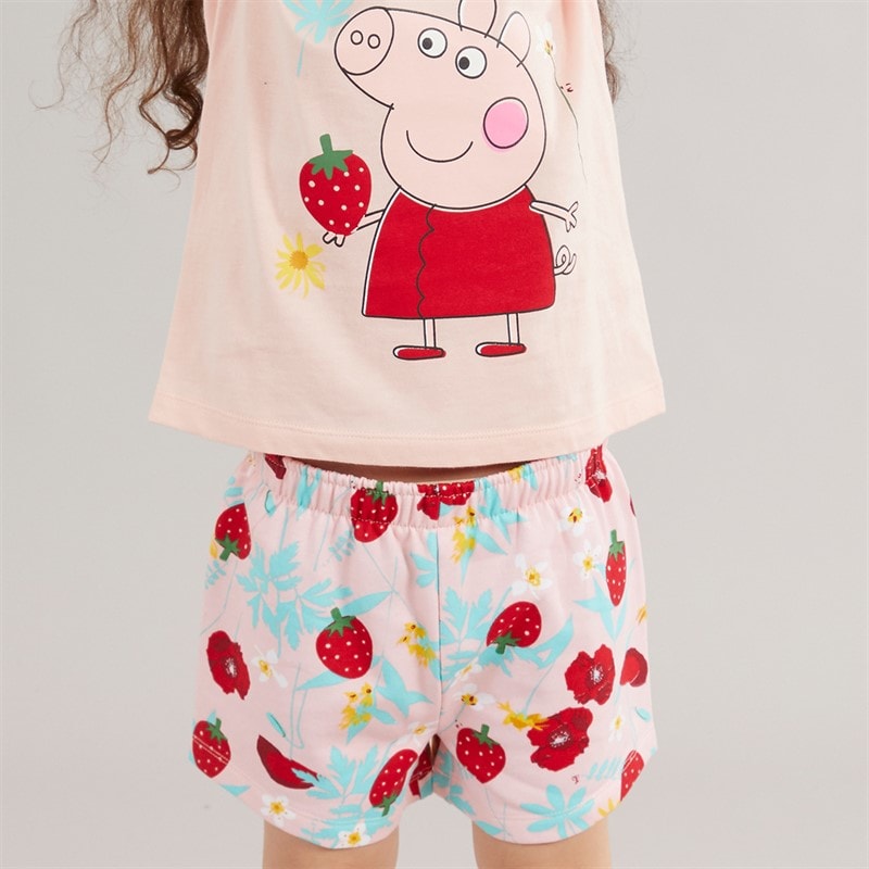 Peppa Pig Disney Girls T-Shirt And Shorts Set Pink - Image 5