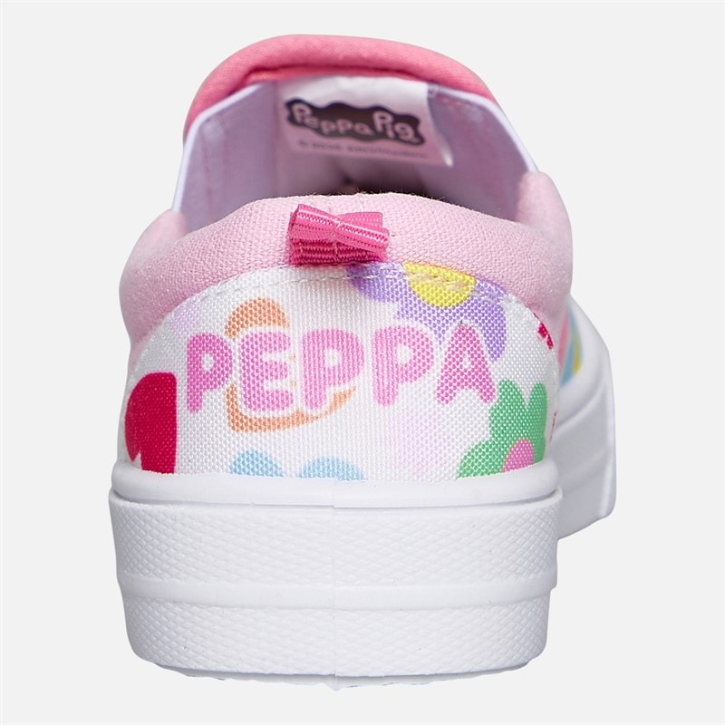 Peppa Pig Infant Girls Slip On Canvas Pumps Pink/Multi - Image 3