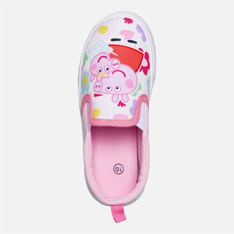 Peppa Pig Infant Girls Slip On Canvas Pumps Pink/Multi - Image 4