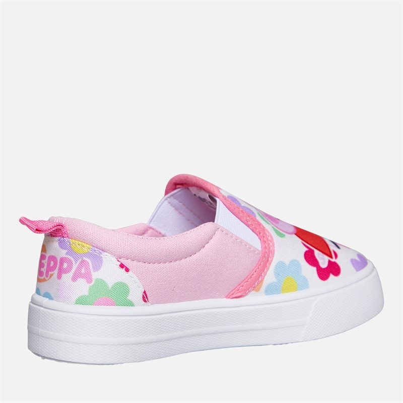 Peppa Pig Infant Girls Slip On Canvas Pumps Pink/Multi - Image 5