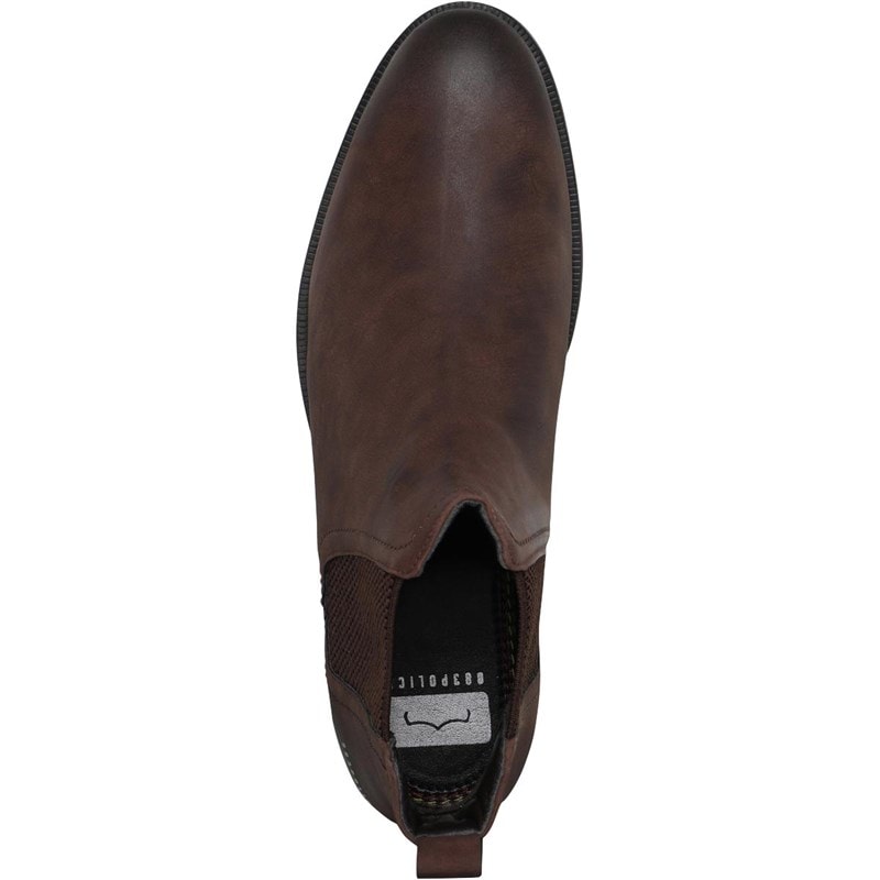 883 Police Mens Helix Chelsea Boots Brown - Image 4
