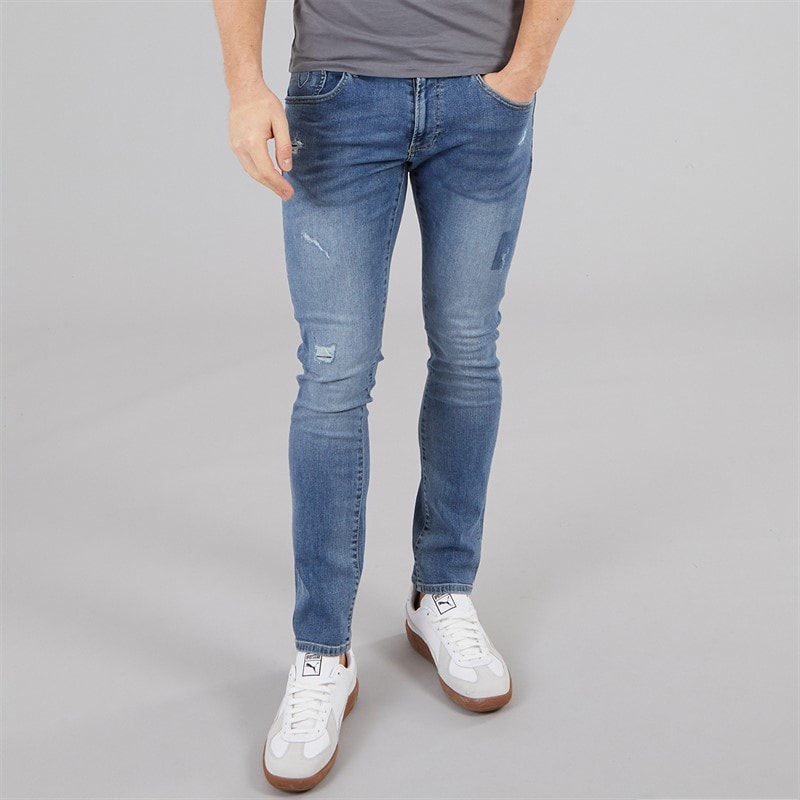 883 Police Mens Amodt 722 Slim Fit Jeans 722 - Blue