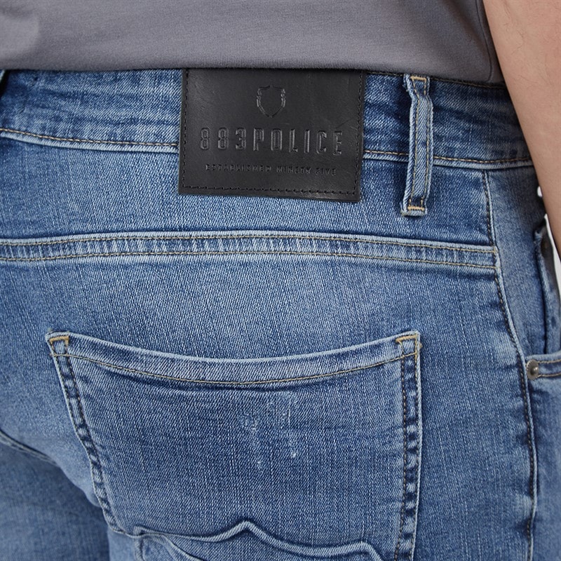 883 Police Mens Amodt 722 Slim Fit Jeans 722 - Blue - Image 3