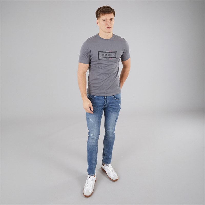 883 Police Mens Amodt 722 Slim Fit Jeans 722 - Blue - Image 4