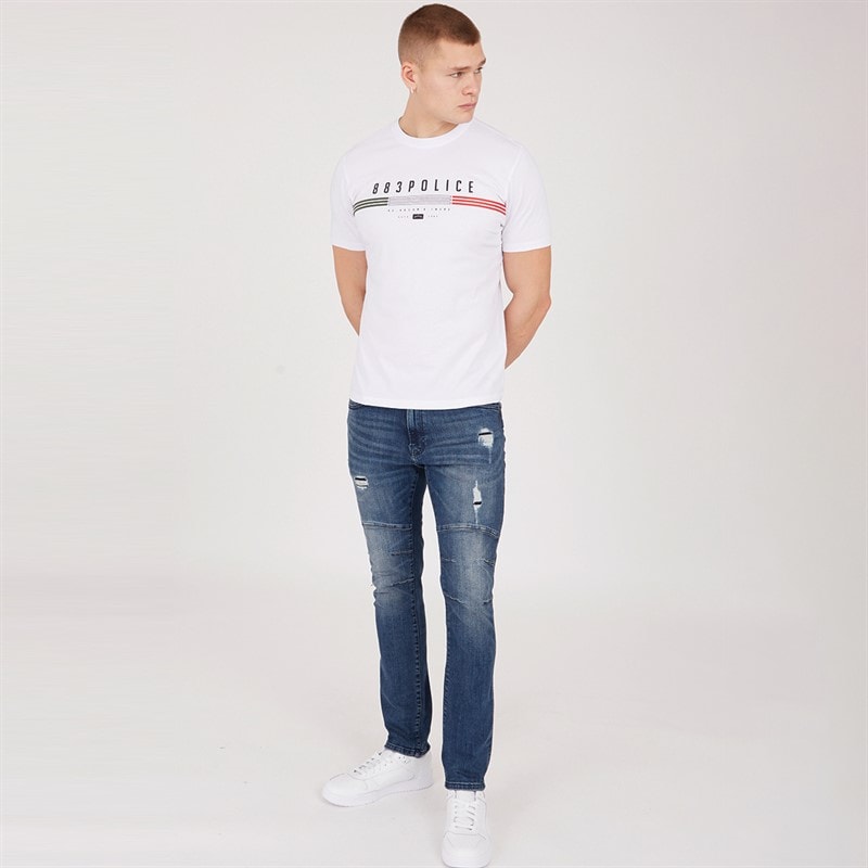 883 Police Mens Univers 537 Slim Fit Jeans 537-Blue - Image 3
