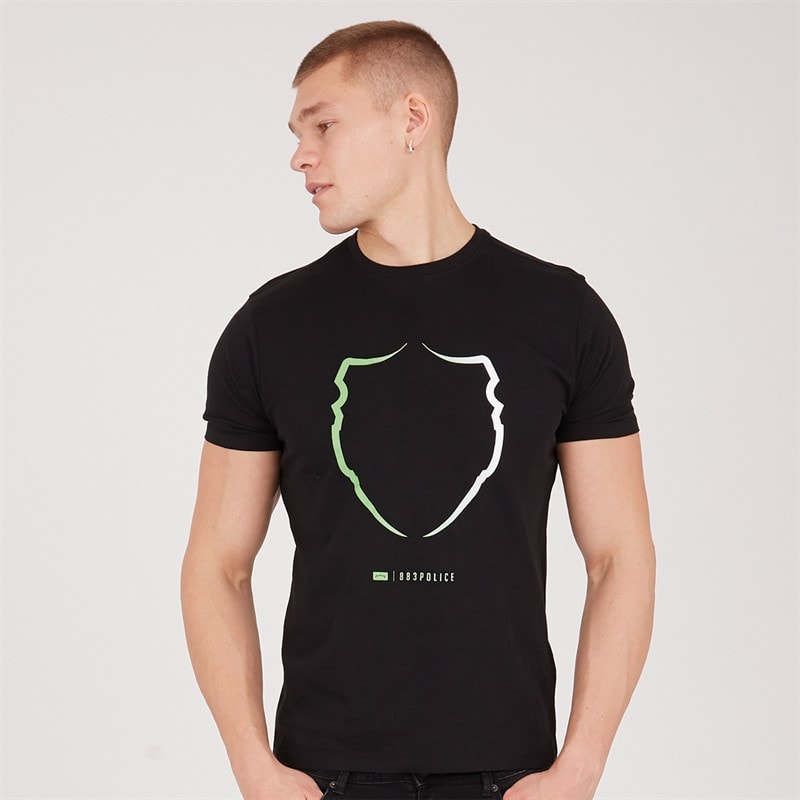 883 Police Mens Jojo T-Shirt Black - Image 1