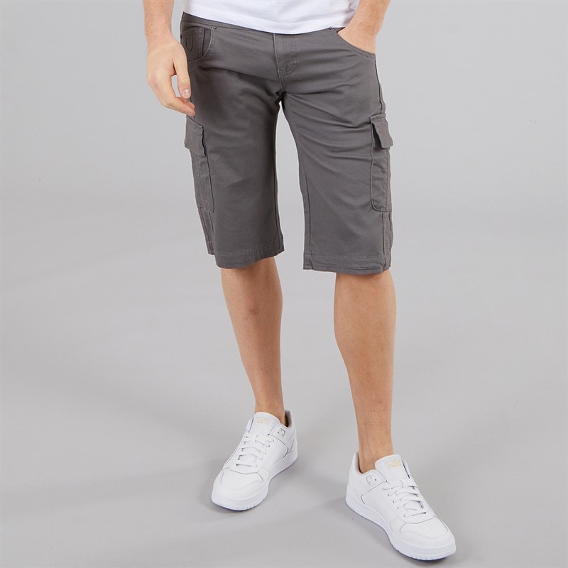883 Police Mens Formby Cargo Shorts Grey
