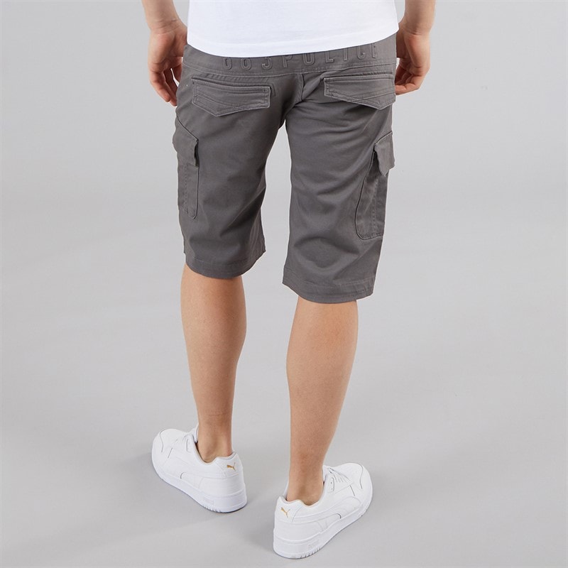 883 Police Mens Formby Cargo Shorts Grey - Image 2