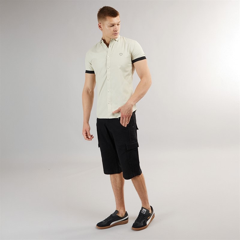 883 Police Mens Formby Cargo Shorts Black - Image 4