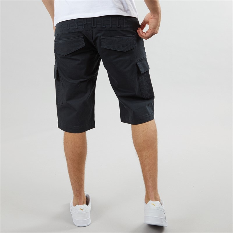 883 Police Mens Formby Cargo Shorts Navy - Image 2