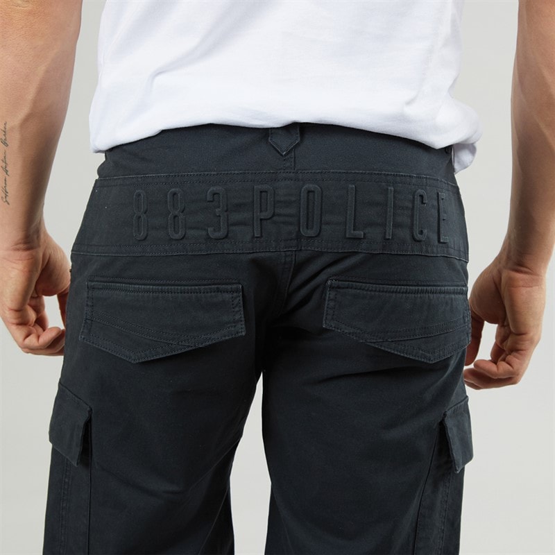 883 Police Mens Formby Cargo Shorts Navy - Image 3