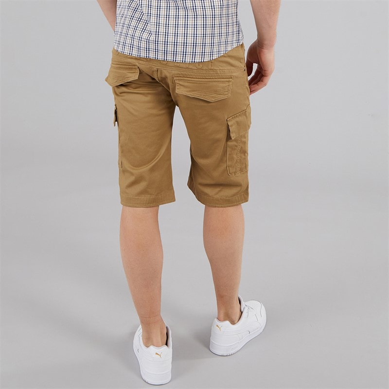 883 Police Mens Formby Cargo Shorts Sand - Image 2