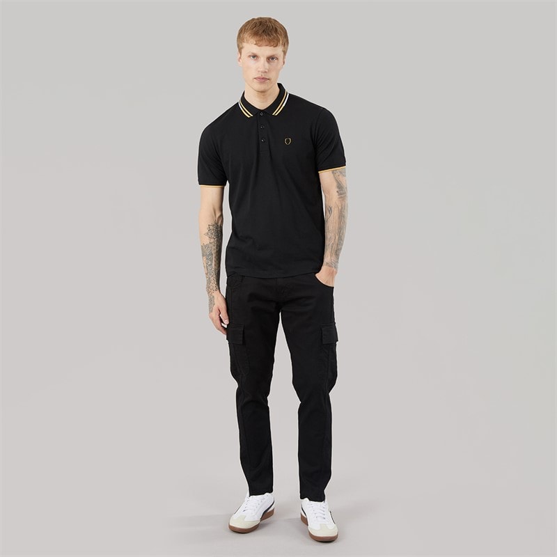 883 Police Mens Supernova Cargo Pants Black - Image 4