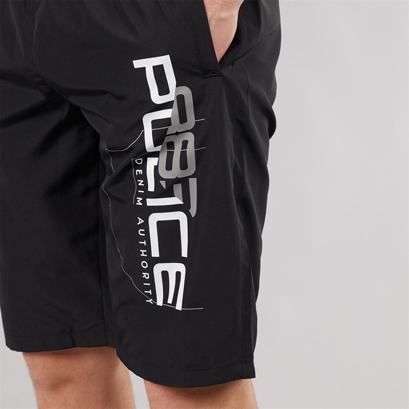 883 Police Mens Calix SwimShorts Black - Image 3