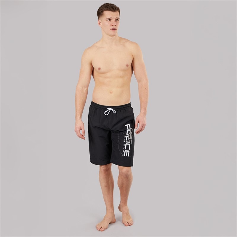 883 Police Mens Calix SwimShorts Black - Image 4