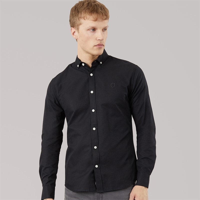883 Police Mens Jaros Long Sleeve Shirt Black