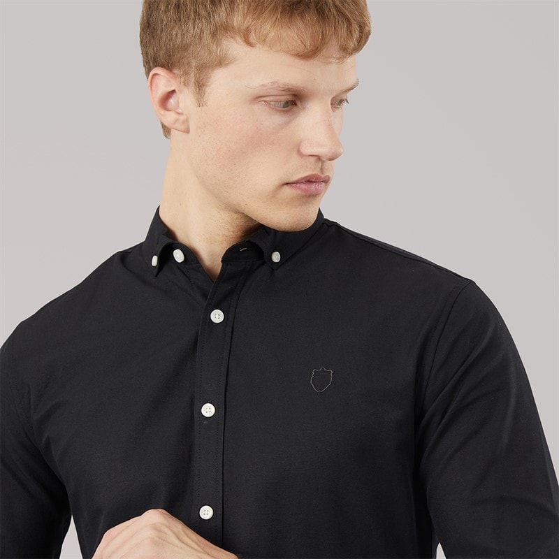 883 Police Mens Jaros Long Sleeve Shirt Black - Image 3