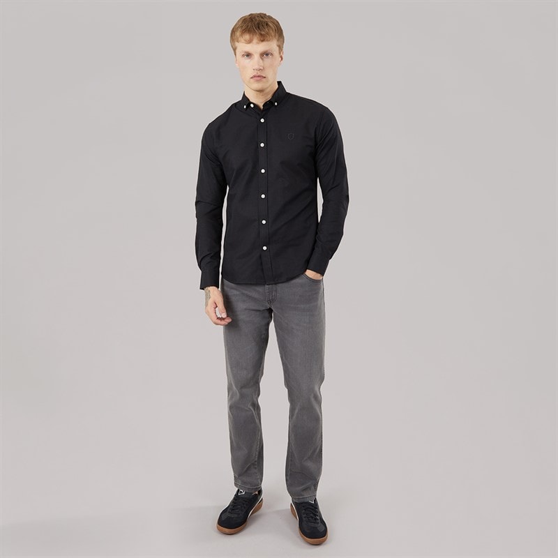 883 Police Mens Jaros Long Sleeve Shirt Black - Image 4