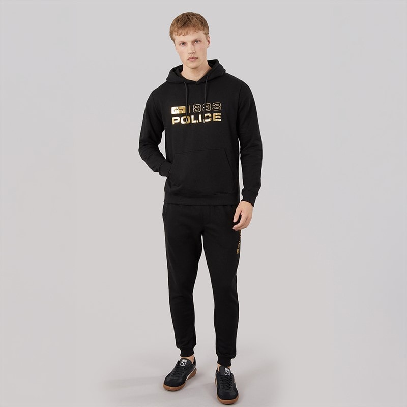 883 Police Mens Mina Tracksuit Black/Gold - Image 4