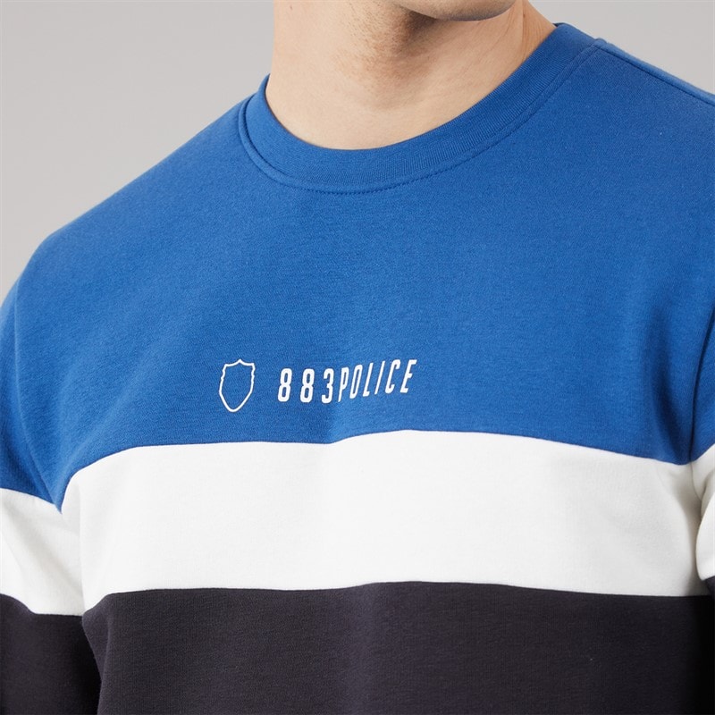 883 Police Mens Riyad Tracksuit Navy/Electric Blue/White - Image 3