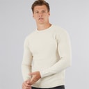 883 Police Mens Aras Crew Neck Jumper Ecru