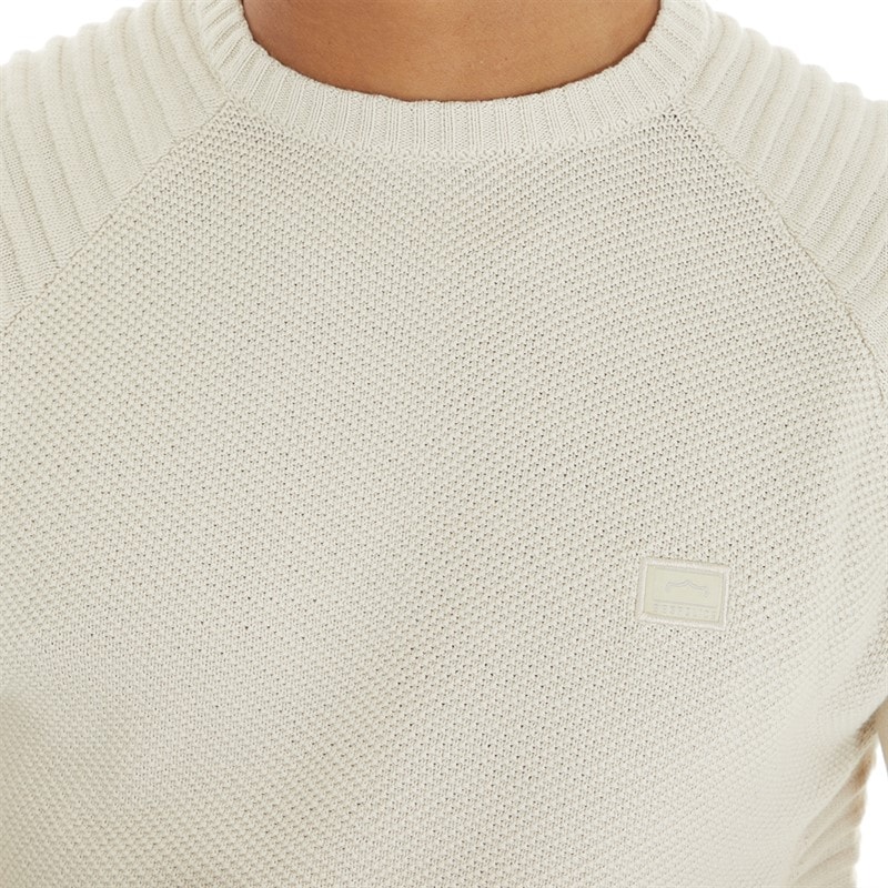 883 Police Mens Aras Crew Neck Jumper Ecru - Image 3