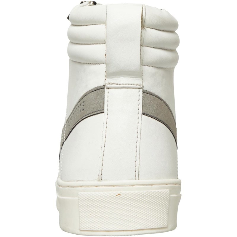 883 Police Mens Ryder High Top Trainers White - Image 3
