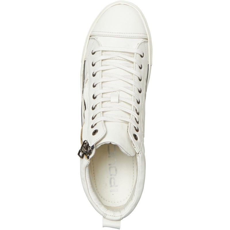 883 Police Mens Ryder High Top Trainers White - Image 4