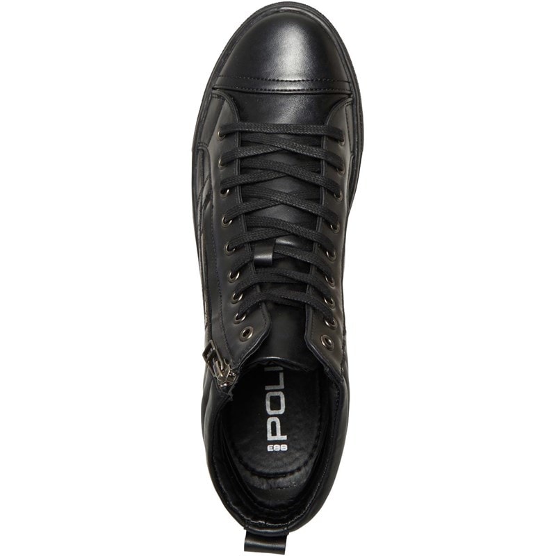 883 Police Mens Ryder High Top Trainers Black - Image 4