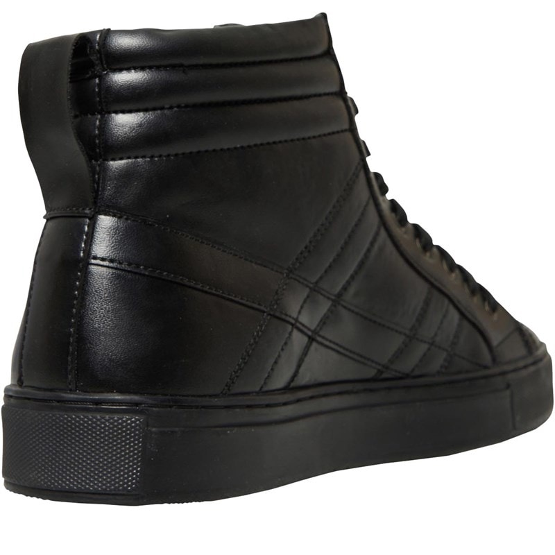 883 Police Mens Ryder High Top Trainers Black - Image 5