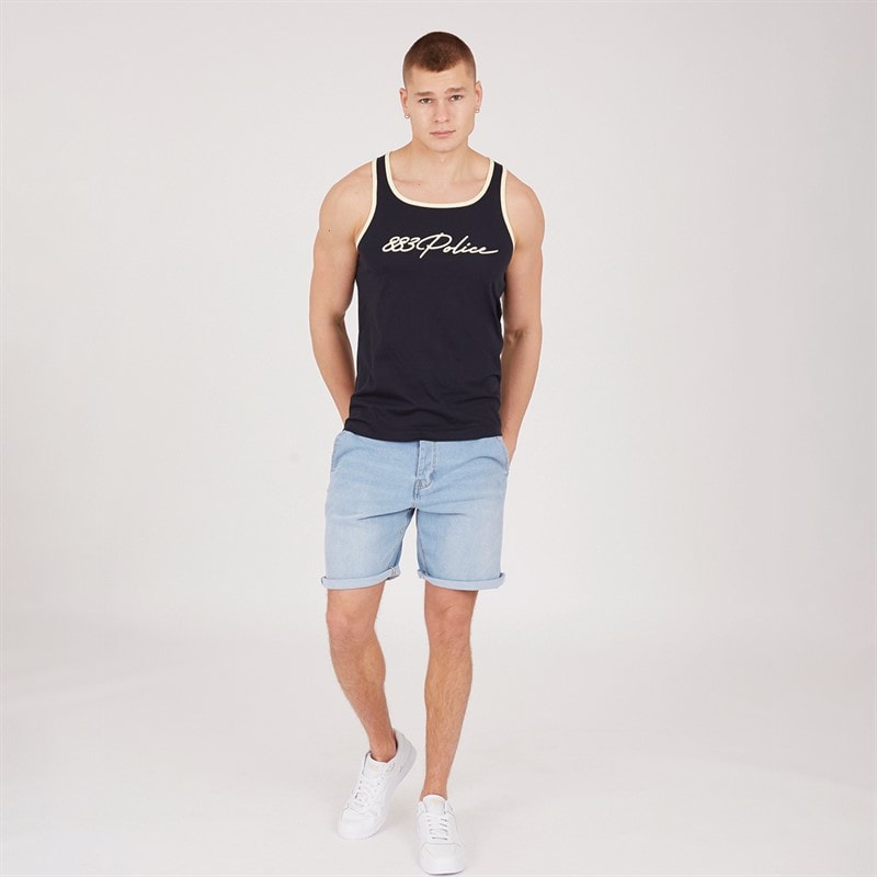 883 Police Mens Borel Vest Navy - Image 3