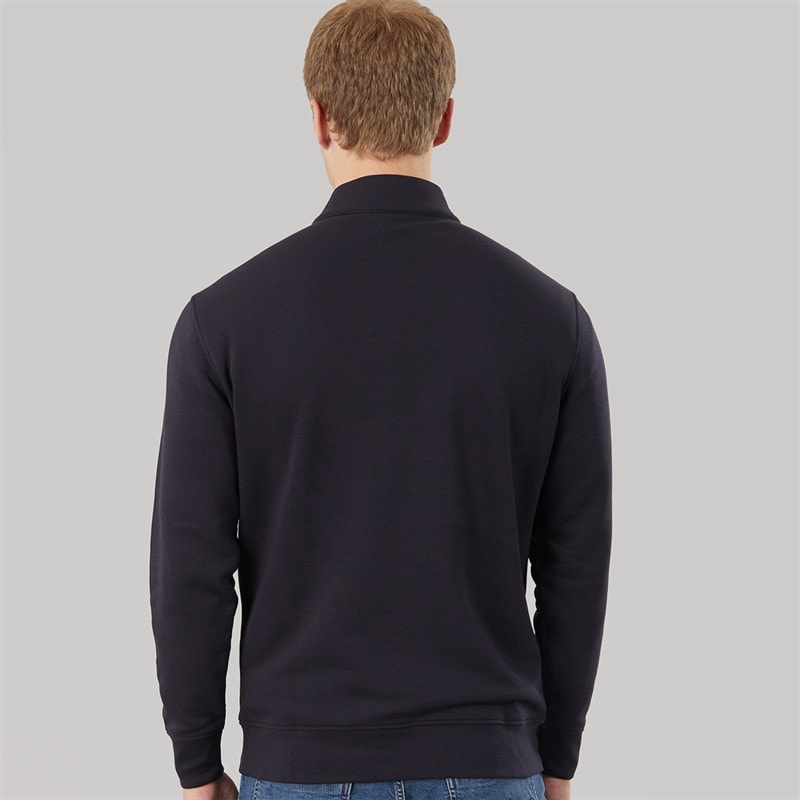 883 Police Mens Mossley 1/4 Zip Sweatshirt Navy - Image 2