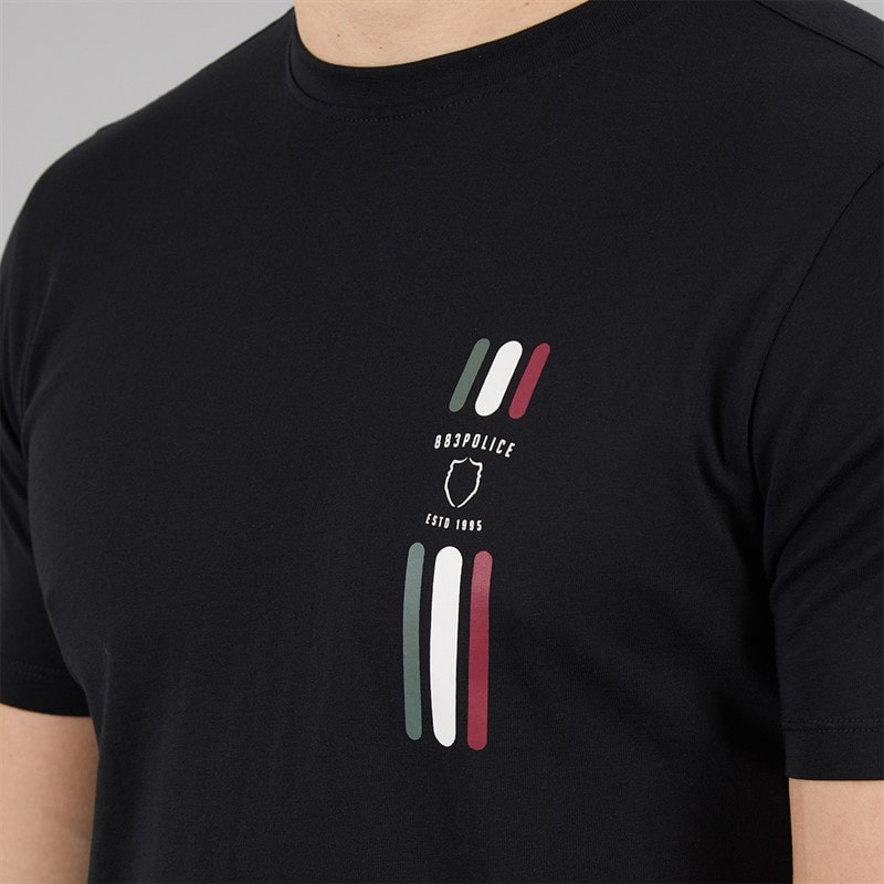 883 Police Mens Shipston T-Shirt Black - Image 3