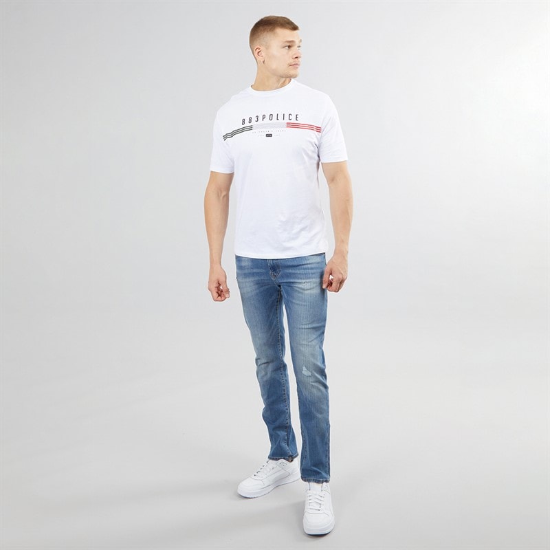 883 Police Mens Marco Slim Fit Jeans 1030 Blue - Image 4