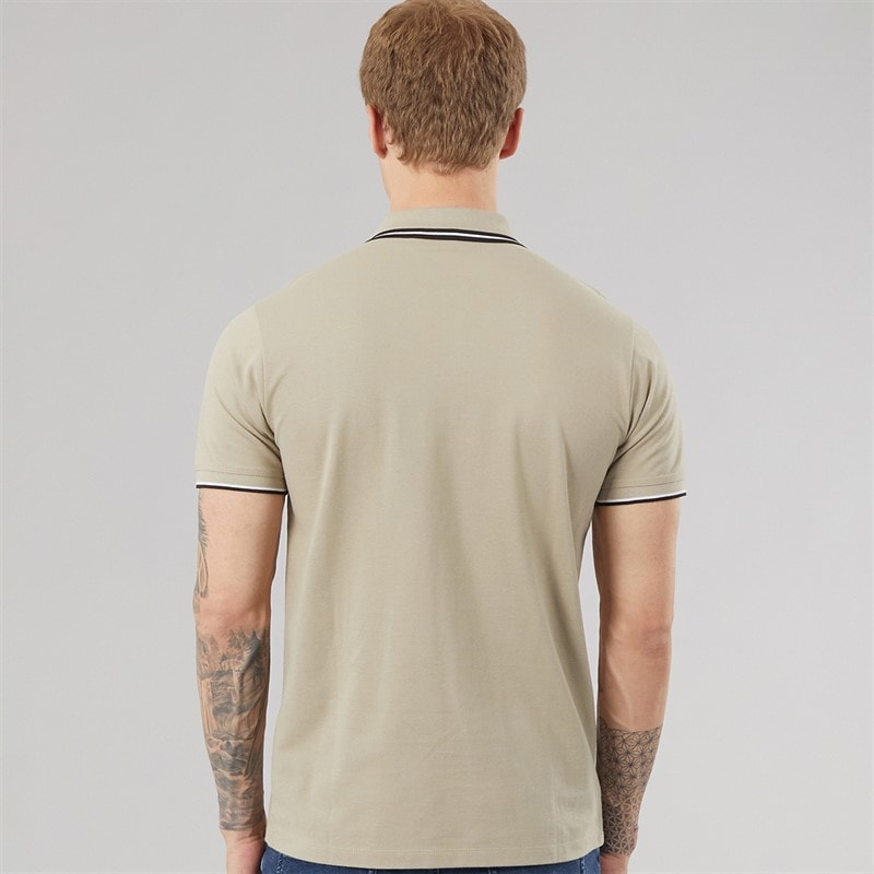 883 Police Mens Thorbury Polo Shirt Neutral - Image 2