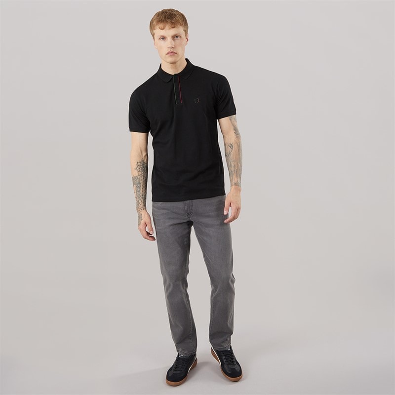 883 Police Mens Tumut Polo Shirt Black - Image 4
