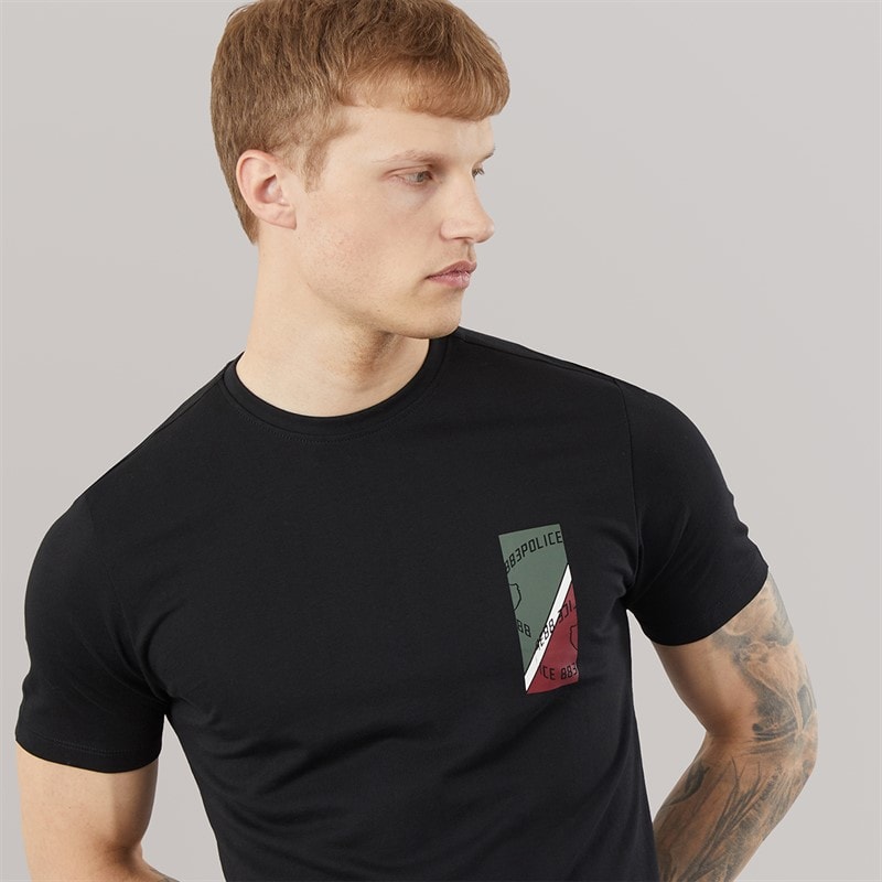 883 Police Mens Adelong T-Shirt Black - Image 3