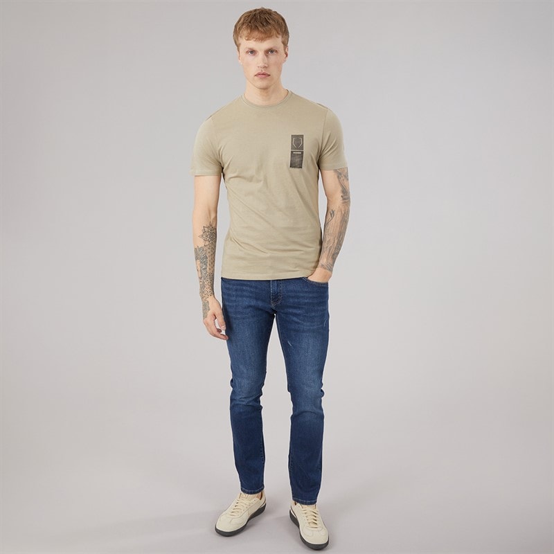 883 Police Mens Hazlebrook T-Shirt Desert - Image 4