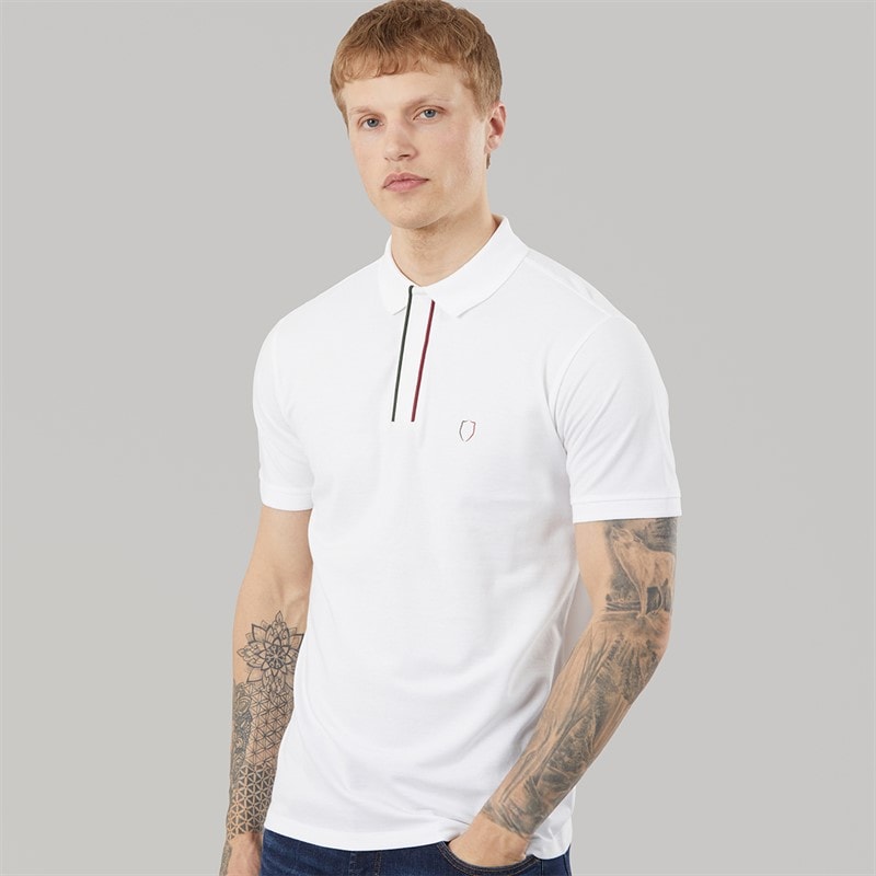 883 Police Mens Tumut Polo Shirt White - Image 1