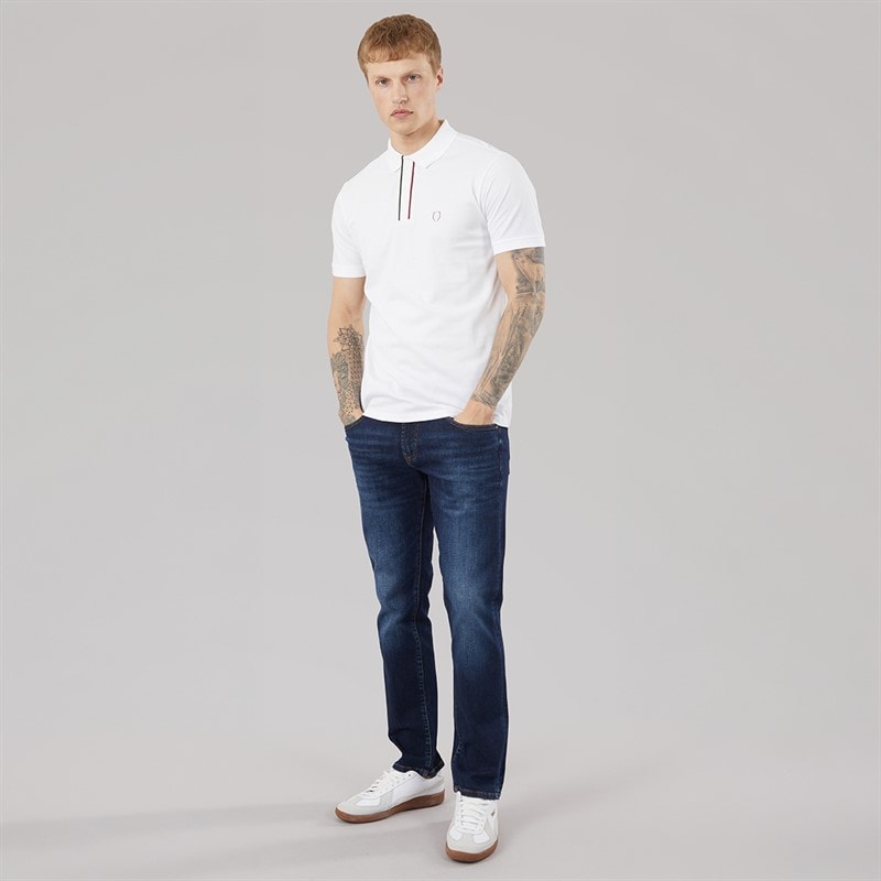 883 Police Mens Tumut Polo Shirt White - Image 4