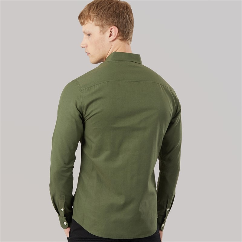 883 Police Mens Jaros Long Sleeve Shirt Khaki - Image 2