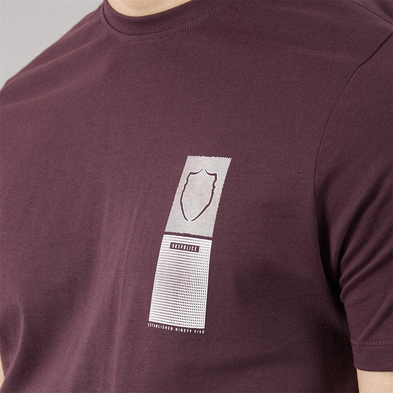 883 Police Mens Hazlebrook T-Shirt Crushed Berry - Image 3