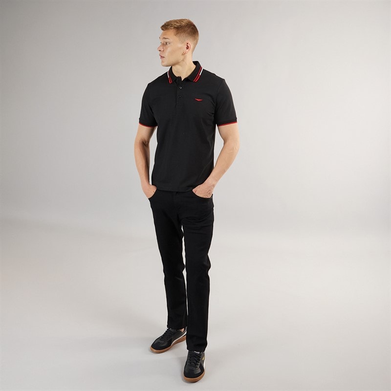 883 Police Mens Catterick Polo Shirt Black - Image 3
