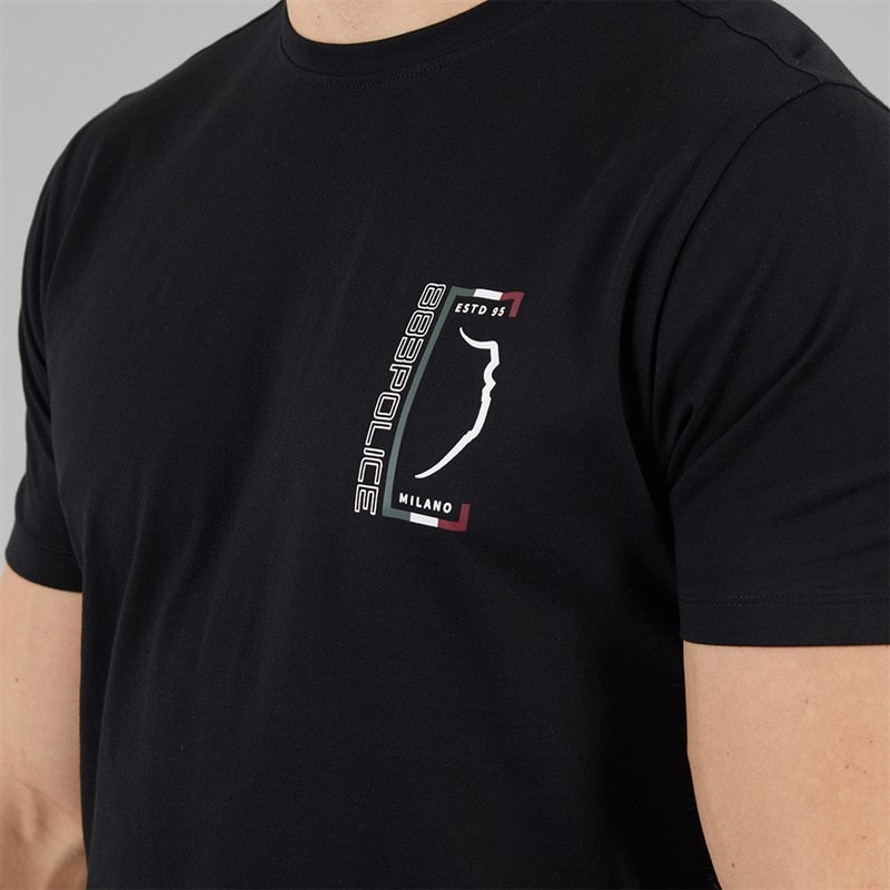 883 Police Mens Veneto T-Shirt Black - Image 3