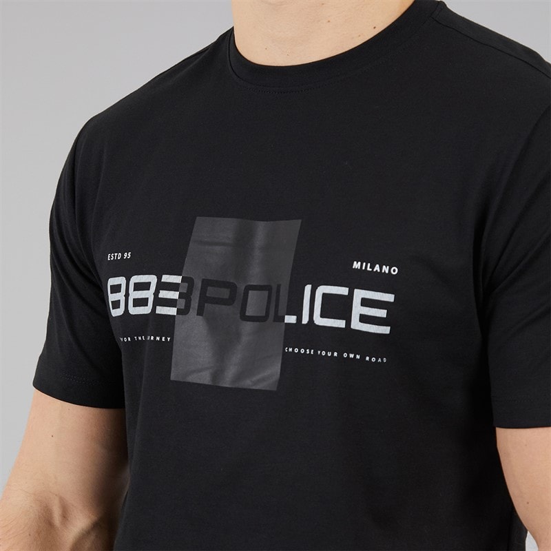 883 Police Mens Cervo T-Shirt Black - Image 3
