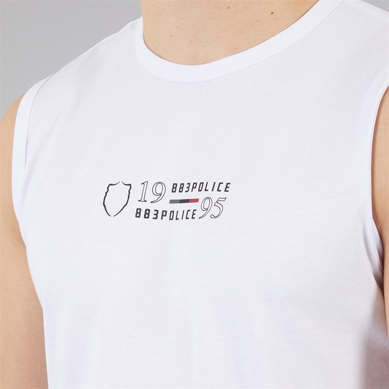 883 Police Mens Offida Vest White - Image 3